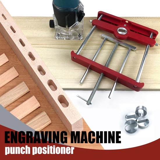 Insteek- En Penmal Voor Router, Zelfcentrerende Deuvelmal Punch Locator Boorgeleider Doweling Jig Houtbewerking Elliptische Boormal Losse Systeemkit Punch Locator Mortise Tenon Jig