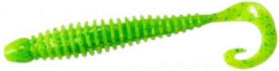 Intech Turborib Softbait 4'' - #03 - 10cm - 5 stuks - Groene Shads - Roofvissen Kunstaas Ribbel shad van Intech