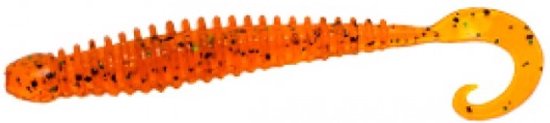 Intech Turborib Softbait 4'' - #25 - 10cm - 5 stuks - Oranje Shads - Roofvissen Kunstaas Ribbel shad van Intech