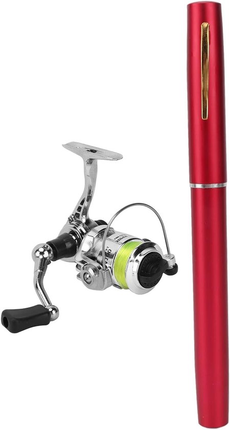 Intrekbare mini-hengel in stiftvorm met rol, ideaal voor vissen en outdoor avonturen