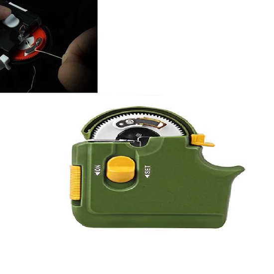 IPEXNL Elektrische Vishaak Knopen - Haakaanzetter - Visgerei - Vis Gereedschappen - Hengelsport Groen van IPEXNL