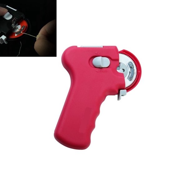 IPEXNL Elektrische Vishaak Knopen - Haakaanzetter - Visgerei - Vis Gereedschappen - Hengelsport Groot PINK van IPEXNL