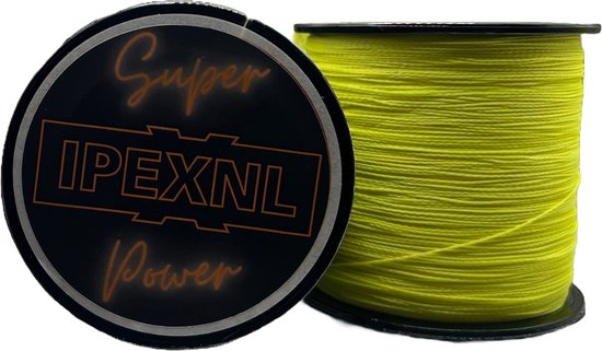 IPEXNL Super power 2 PE gevlochten super vislijn GEEL - 27.2kg - 0.40 mm van 300 meter type 6 van IPEXNL
