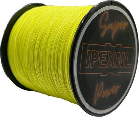 IPEXNL Super power 2 PE gevlochten super vislijn GEEL - 31.8kg - 0.45 mm van 300 meter type 7 van IPEXNL