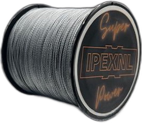 IPEXNL Super power 2 PE gevlochten super vislijn grijs - 36.3kg - 0.50 mm van 300 meter type 8 van IPEXNL