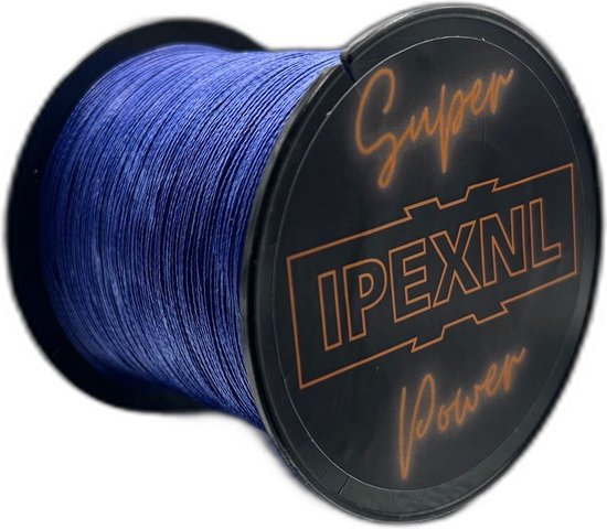 IPEXNL Super power 4 PE gevlochten super vislijn blauw - 9kg - 0.22 mm van 500 meter type 1.5 van IPEXNL