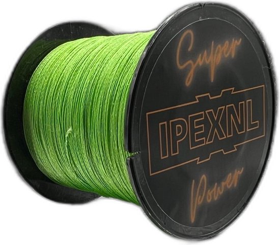 IPEXNL Super power 4 PE gevlochten super vislijn groen - 9kg - 0.22 mm van 500 meter type 1.5 van IPEXNL