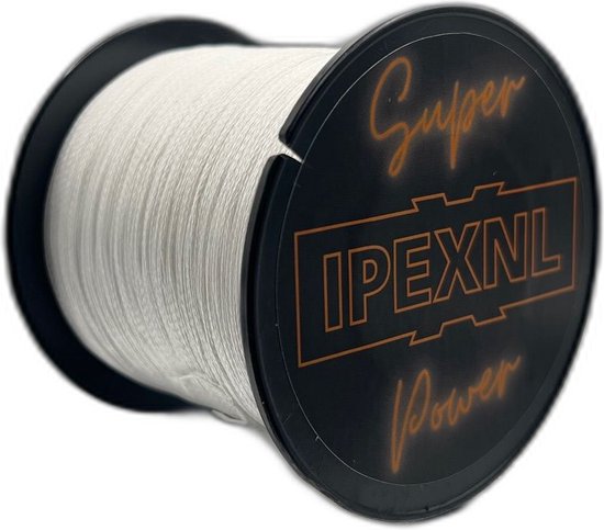 IPEXNL Super power 4 PE gevlochten super vislijn wit - 18.1kg - 0.34 mm van 500 meter type 4 van IPEXNL