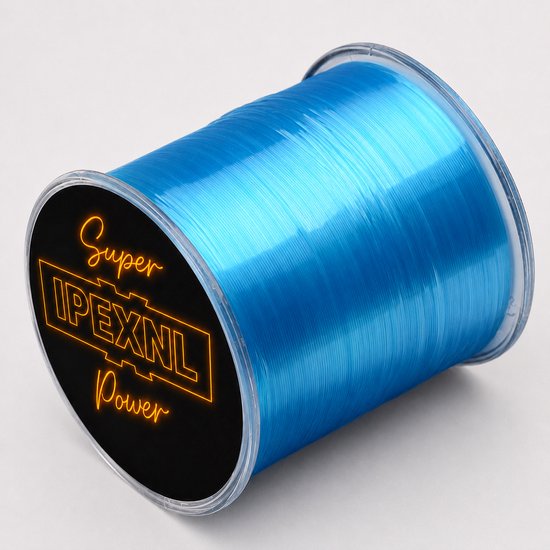 IPEXNL Super Power Nylon Vislijn 500m – Blauw – 0.45mm – Trekkracht 16.4kg – Sterke Visdraad voor Zoet- en Zoutwater