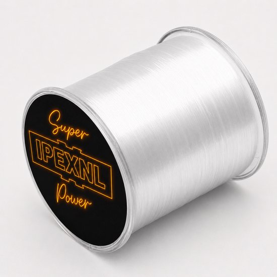 IPEXNL Super Power Nylon Vislijn 500m – Wit – 0.50mm – Trekkracht 18.4kg – Sterke Visdraad voor Zoet- en Zoutwater
