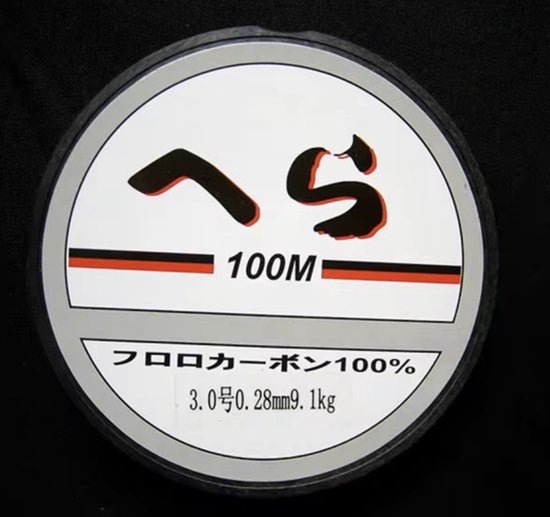 Japanse Fluocarbon 100 meter - 0,148mm - 3,1kg Trekkracht - Vislijn - Nylon - Vissen van Merkloos
