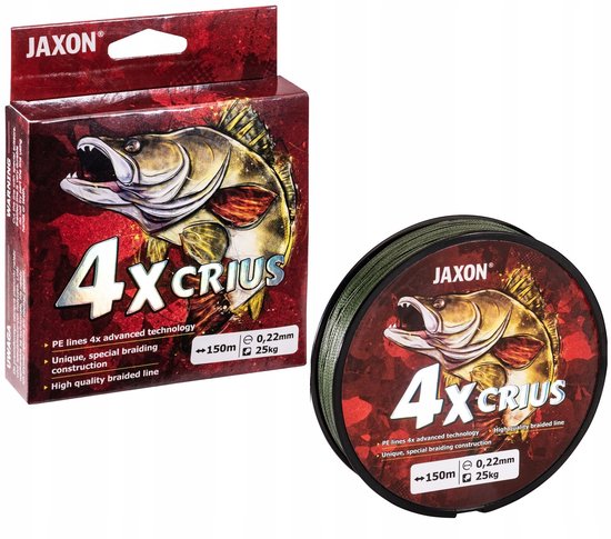 Jaxon Crius 4X Vislijn 0.25mm 150m - Super Sterk & Duurzaam van Merkloos