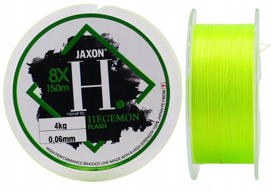 Jaxon Hegemon Flash 8X Gevlochten Lijn 0.06mm 150m Felgroen