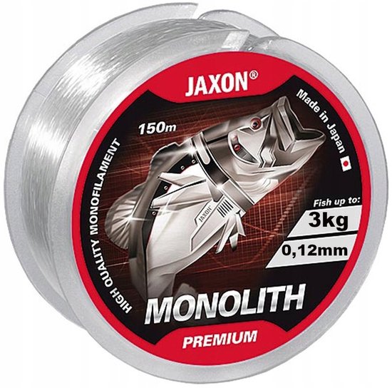 Jaxon Monolith Premium Vislijn 0,12mm 150m - Transparant van Merkloos