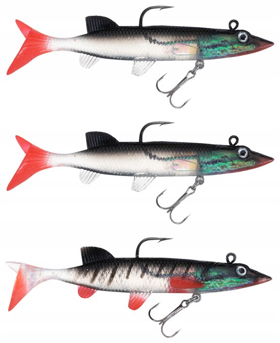 Jaxon Ripper Gummen Set - 3x 8cm, 8g - Ideaal voor Snoek & Baars van Merkloos