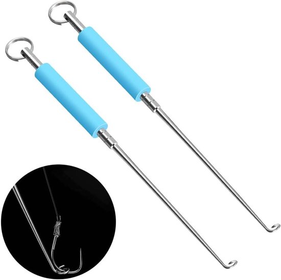 JGS Premium - Vissen Unhooking Disgorger, 2 Stuks Rvs, Draagbare Vishaak Remover, Visbenodigdheden, Makkelijk Vissenvangst Verbeteren van JGS