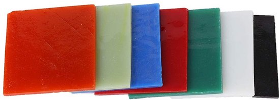 Jhubersproducts - Kleurrijke glasplaat - Glas-in-lood projecten - 7 Stuks - Mozaïekglas - Ideaal voor decoratie - Creatieve hobby's