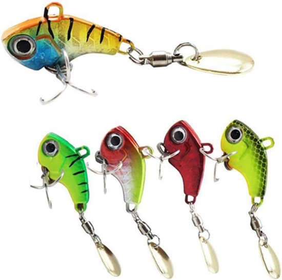 Jig Spinner Set van 5 - 20 g Lures - Spinnerbait - Jig Bait - Lead Head Spinner - Visspullen - Hengelsport Accessoires van Merkloos