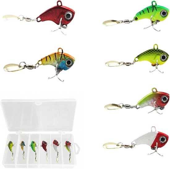Jig Spinner Set van 6 Stuks voor Forel, Zalm en Barracuda - Perfect Kunstaas voor Vissers en Viscadeaus