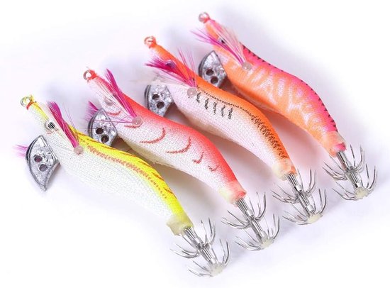 Jigging Lure voor Garnalen en Inktvis | Effectieve Aas voor Vissen en Hengelen van Merkloos