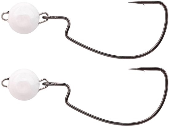 Jighaken voor Gummiköder, Maat 3/0, 5g, Glow