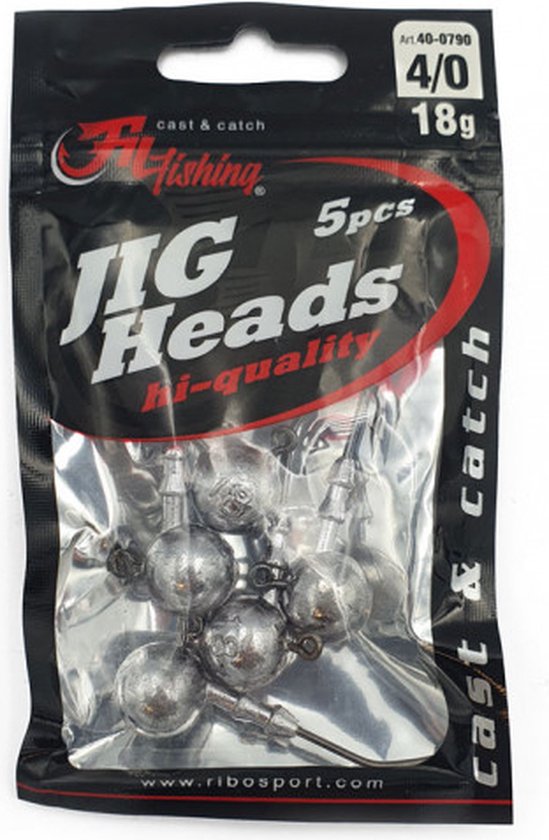 Jighead - 14g - Haakmaat 4/0 - 5 stuks - Loodkop voor Roofvissen - voor kunstaas Shads & Softbaits van Jenzi