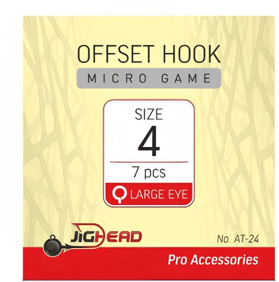 Jighead Offset Hook Micro Game AT-24 #4