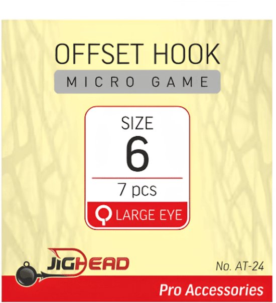 Jighead Offset Hook Micro Game AT-24 #6