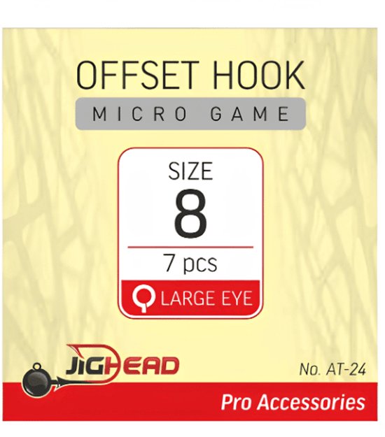 Jighead Offset Hook Micro Game AT-24 #8