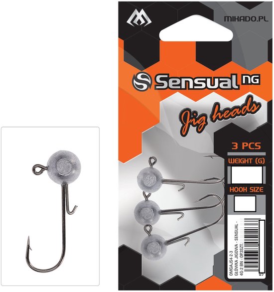 Jigkop 6 g – Haakmaat 2 – Softbait & Roofvis – 3 Stuks – Mikado