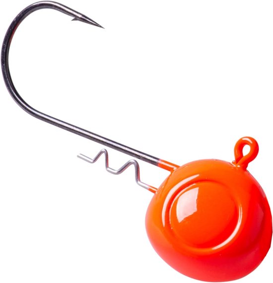 Jigkop met Rammelaar - Jighaak Loodkop - Spinvissen Zeevissen - Ingebouwde Rammelaar - 70g Gr. 8/0 - Rood UV