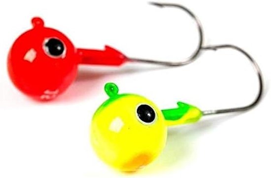 Jigkoppen set - Vishaak lood - Zeevissen - Twee kleuren per set - 40-80g - Rood geel