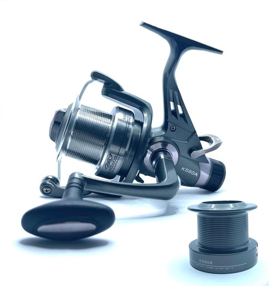 JL BREAKER Werpmolen KS60A - Molen - Karpermolen - Vismolen - Fishing reel - Hengelsport - Roofvis - Slip achterop - Slip voorop - Kogellagers 5+1 - Gear-ratio 4.1:1 van JL BREAKER