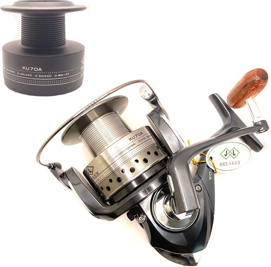 JL BREAKER Werpmolen KU70A - Molen - Karpermolen - Vismolen - Fishing reel - Hengelsport - Roofvis - Slip voorop - Kogellagers 5+1 - Gear-ratio 4.1:1 van JL BREAKER