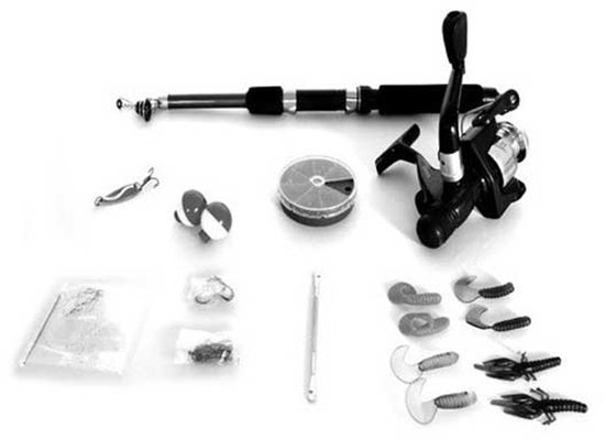 Jocca Fishing Set Draaiende Combo Zilver 1.80 m