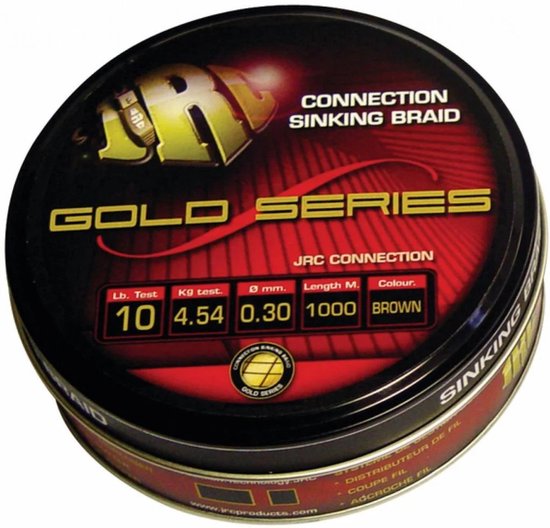 JRC Gold Series Connection Sinking Braid - Gevlochten Lijn voor Karper - Vislijn Snel Zinkend - Visdraad - Weed - 35lb - 270m
