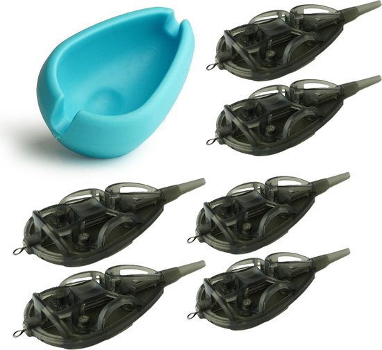 JVS Method Feeder Korven set met Mould L - Voerkorven set met Mal - Method Vissen - 7 Delig - Feedervissen van JVS