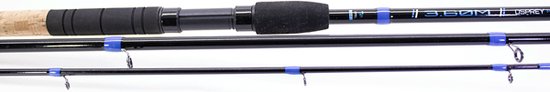 JVS Osprey Method Feeder - 12ft - Feederhengel - 2 Toppen - Kurk Handvat - Werphengel - Zwart van Merkloos
