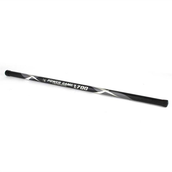 JVS Power Game X 700 - Vaste Hengel - 7.00m - Witvis - Zwart/Zilver - Carbon Hengel - Vaste Stok met Holle Top van Merkloos