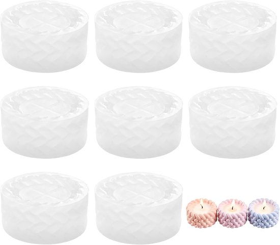Kaarsenhouder, 8 stuks, 6,1 x 3,1 cm, gietvorm, siliconen kaarsenhouder, kaarsenhouder, siliconen vorm voor beton, doe-het-zelf, kunst