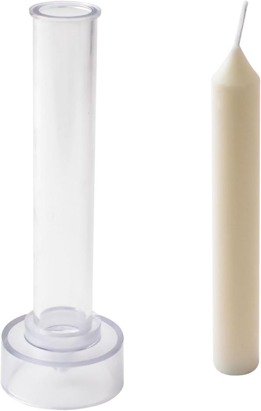 Kaarsvorm, doorzichtige plastic kandelaarvorm, cilindrische vorm voor kerk, Kerstmis, kaarslicht, diner, Valentijnsdag, huisdecoratie