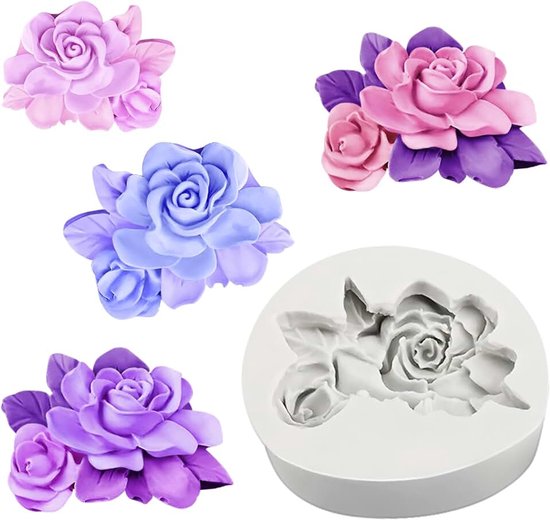 Kaarsvorm voor Geurkaarsen 3d, siliconen kaarsvormen voor het gieten van kaarsen en bloemen,Kaarsvorm Siliconen Bloem,Bloem Siliconen Kaars Mallen Set, doe-het-zelf kaarsen en zeep maken