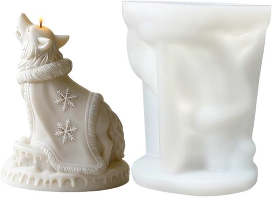 Kaarsvorm voor honden, gipsfiguur, dierenfiguur, kaarsvorm, hond, voor , beton, doe-het-zelf, woondecoratie, handwerk