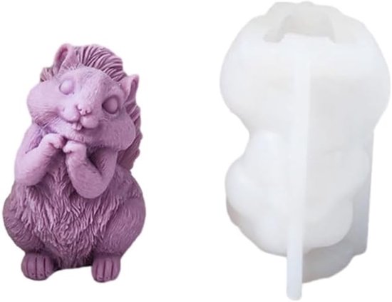 Kaarsvorm voor huisdecoratie, wasvorm, eekhoornvorm, kaarsen maken, aromatherapie-kaars, handwerk, dierenvorm