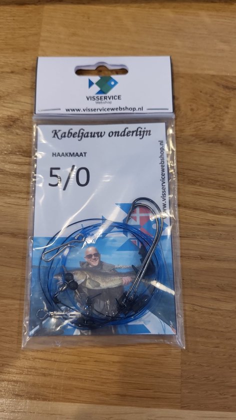 Kabeljauw Onderlijn - Haakmaat 5/0 - Visservice - Zeevissen van Merkloos