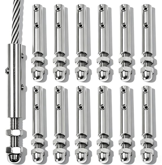 Kabelspanners Roestvrij Staal,2 MM Touwspanners,Kabelspanner Roestvrij Staal Voor Het Vullen Van Leuningen,Spanning,Kabelspangarnituur,Railset