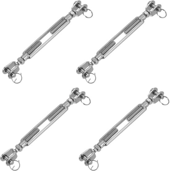 Kabelspanners, verstelbare kabelspanner van roestvrij staal 304 voor zonnezeil, waslijn, werkbelastingslimiet 2100 Lbs