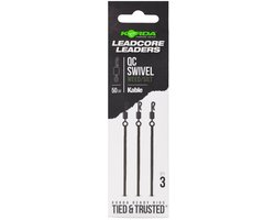 Kable Leadcore Leader QC Swivel Weed 50cm Korda van Merkloos