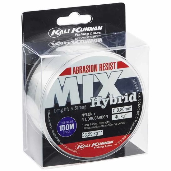 Kali Kunnan Mix Hybrid Monofilament 90 M Transparant 1 mm van Merkloos