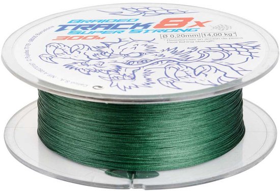 Kali Kunnan Track 8x Gevlochten Vislijn 300 M Groen 0.200 mm van Merkloos